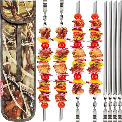 shish kabob skewers stainless steel